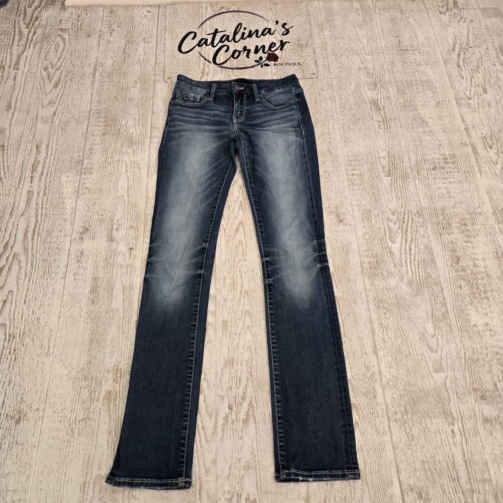 Buckle Black Fit No 53 Straight Leg Women Jeans Dark Wash Denim Size 25 X 32